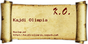Kajdi Olimpia névjegykártya